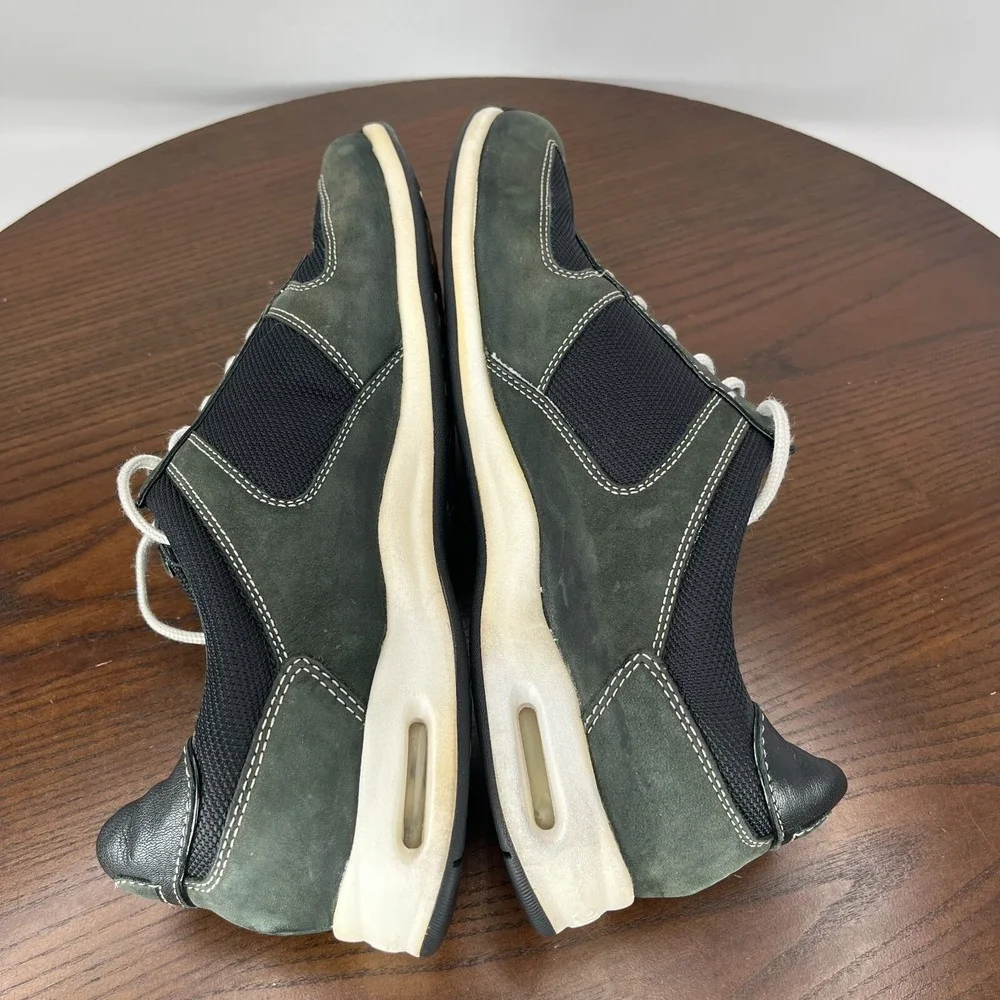 Cole Haan Shoes‎ Women's 8.5B Green Black Leather Mesh Lace Up Sneaker D25206